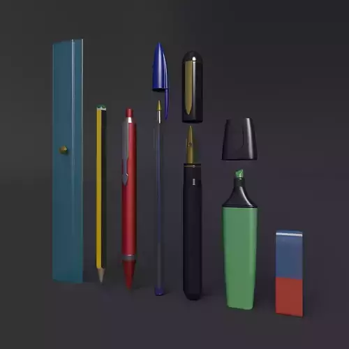Stationery Writing Tool Materials 3D Model