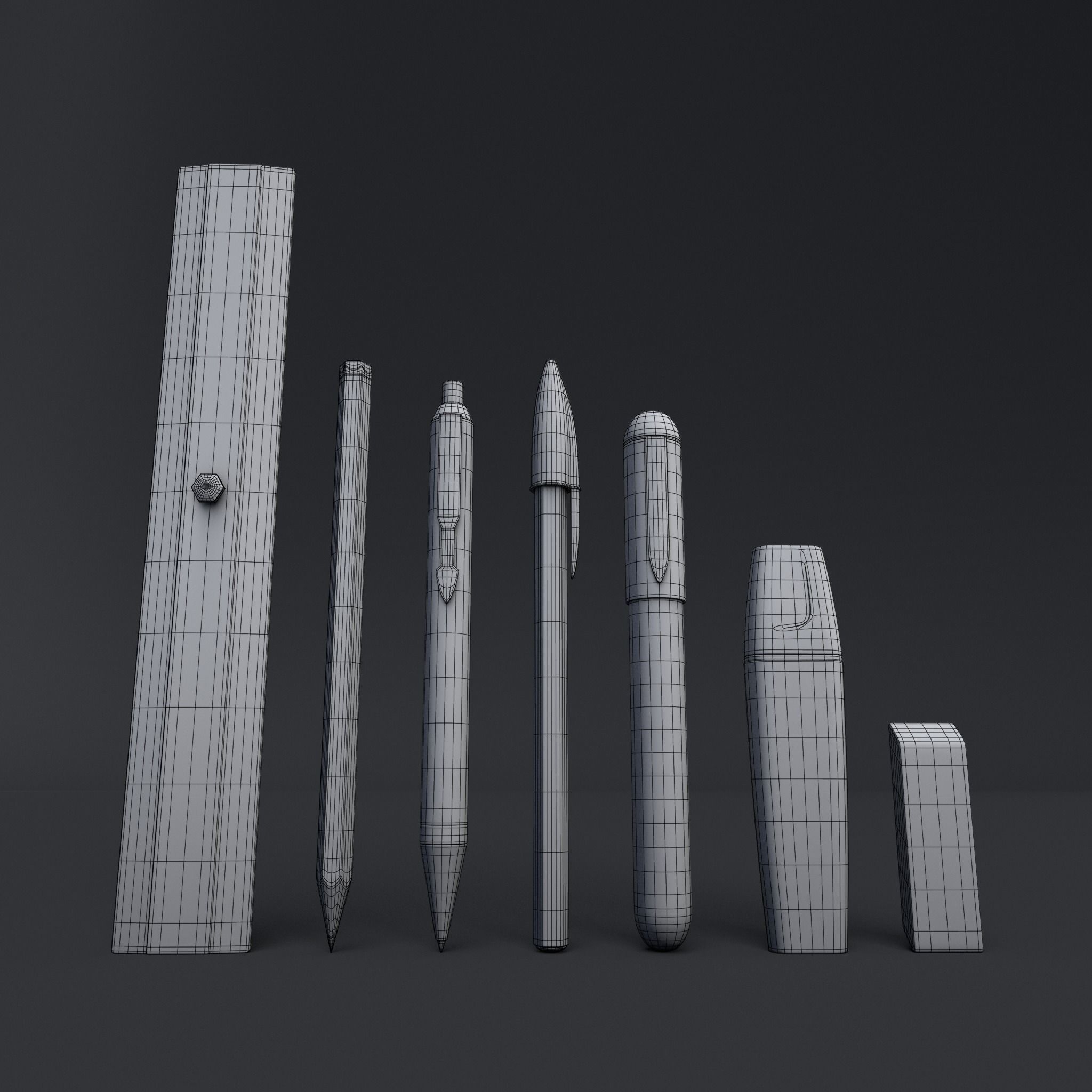 Stationery Writing Tool Materials 3D Model 3D model_5