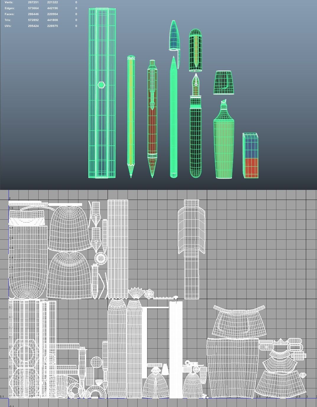 Stationery Writing Tool Materials 3D Model 3D model_6