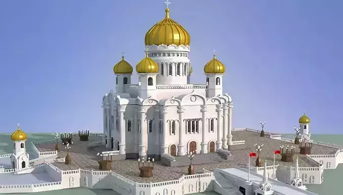 mosque christian cathedral in moscow