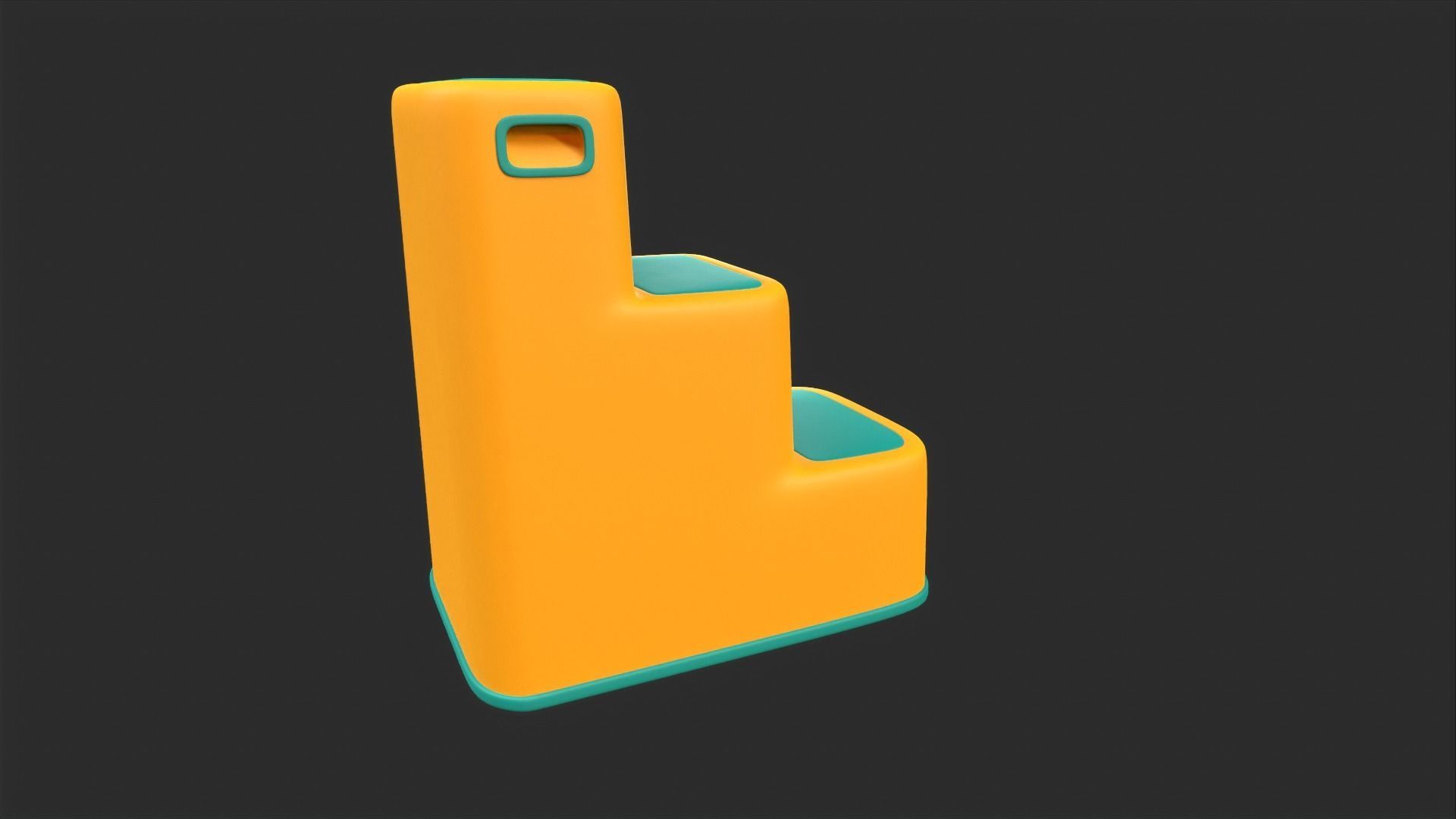 StepStool step stool Low-poly 3D model_4