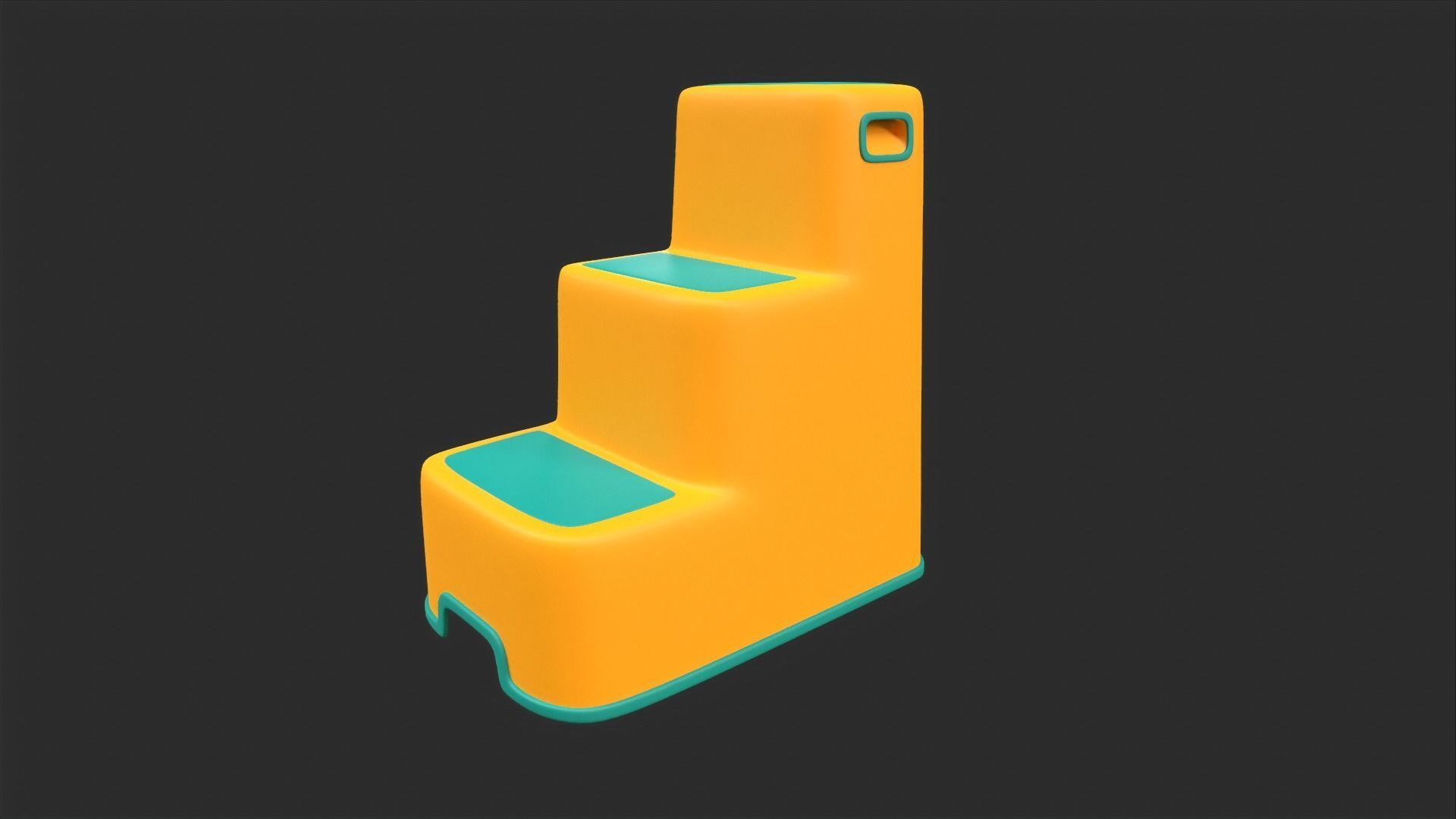 StepStool step stool Low-poly 3D model_2