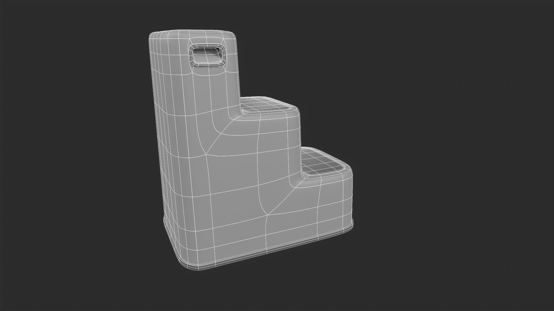 StepStool step stool Low-poly 3D model_10