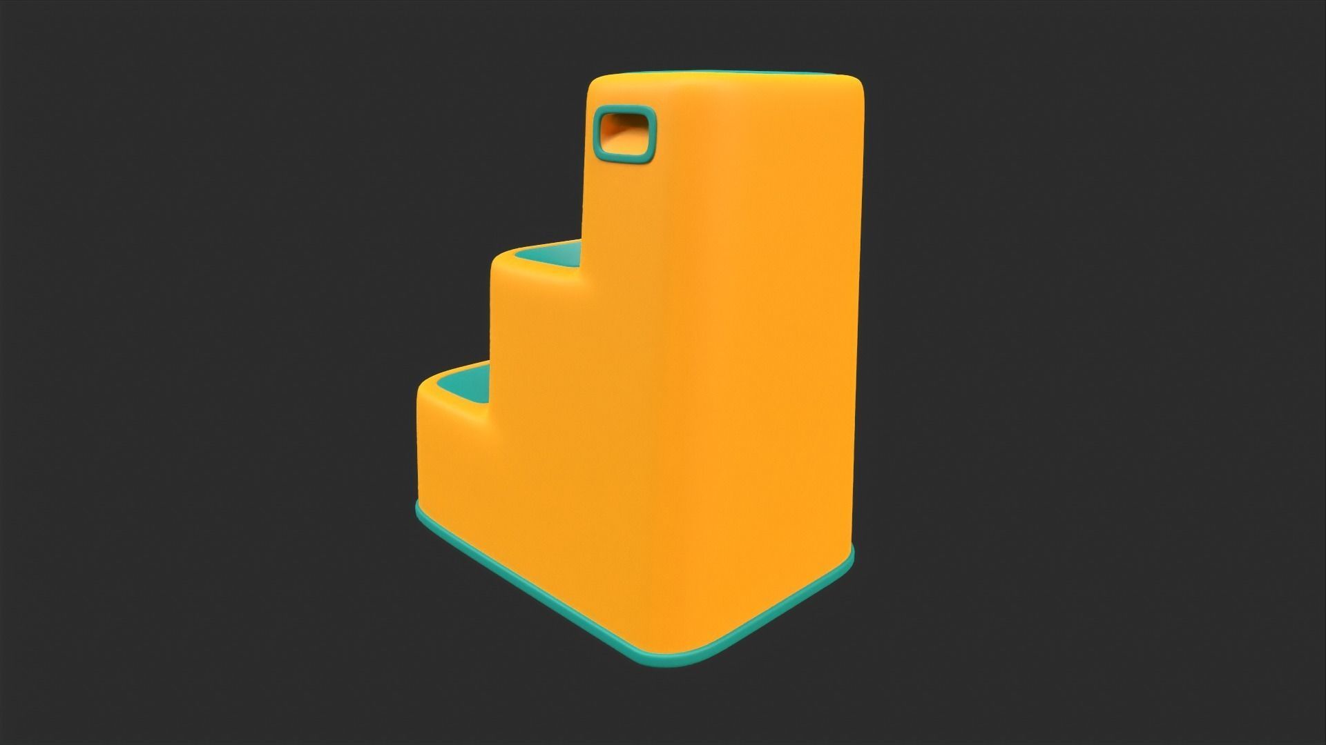 StepStool step stool Low-poly 3D model_3