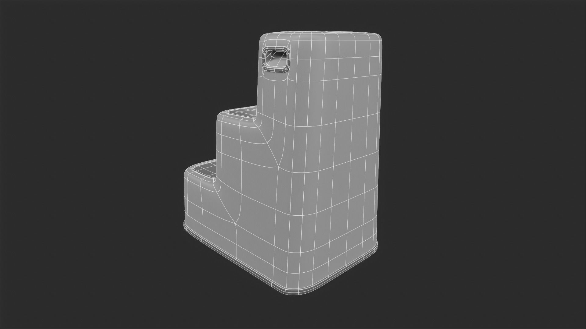 StepStool step stool Low-poly 3D model_9
