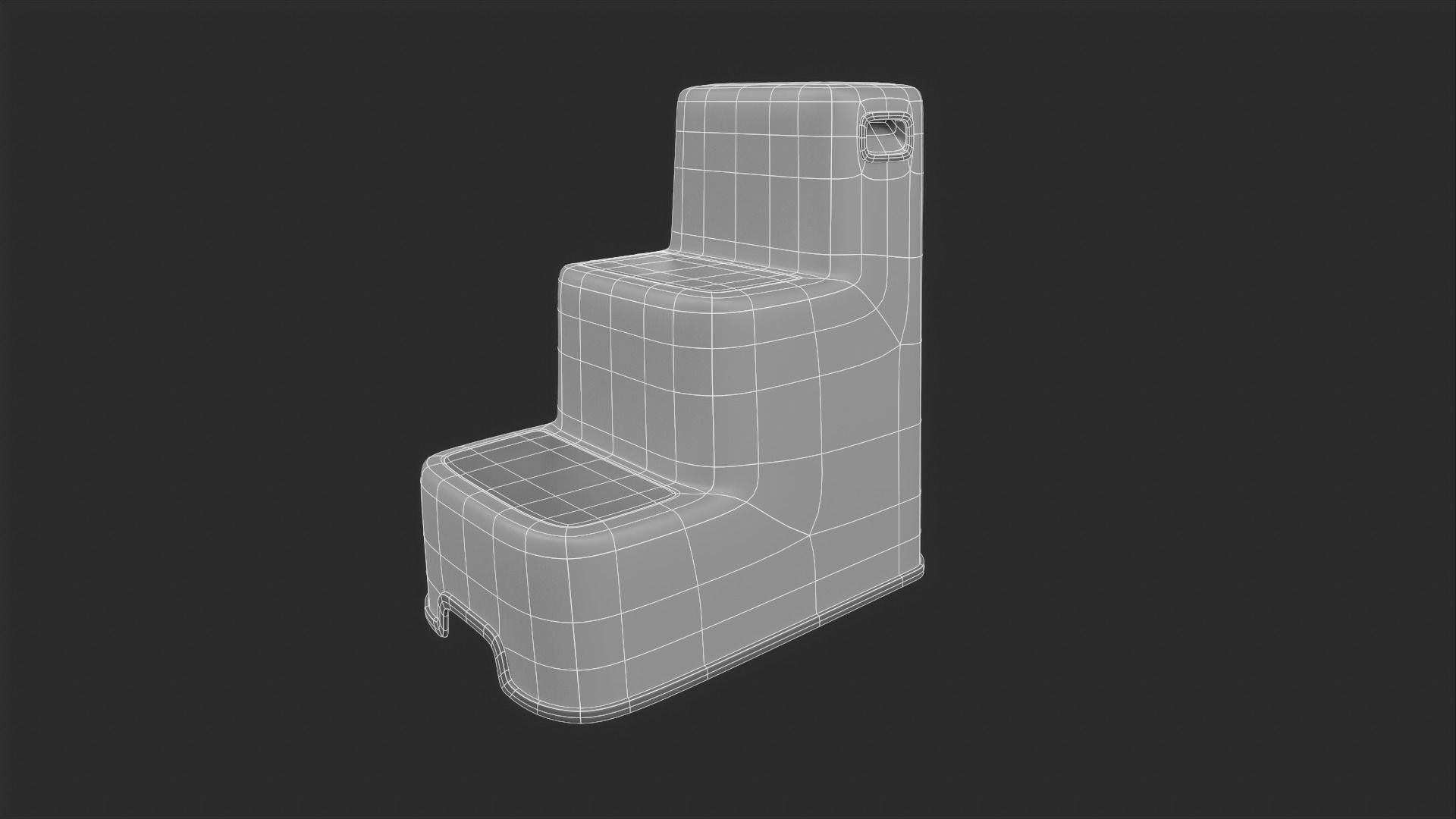 StepStool step stool Low-poly 3D model_8