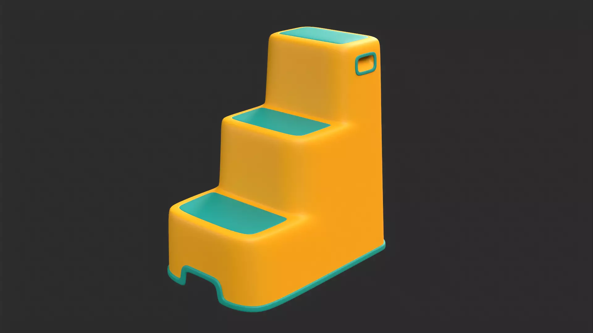 StepStool step stool Low-poly 3D model_0
