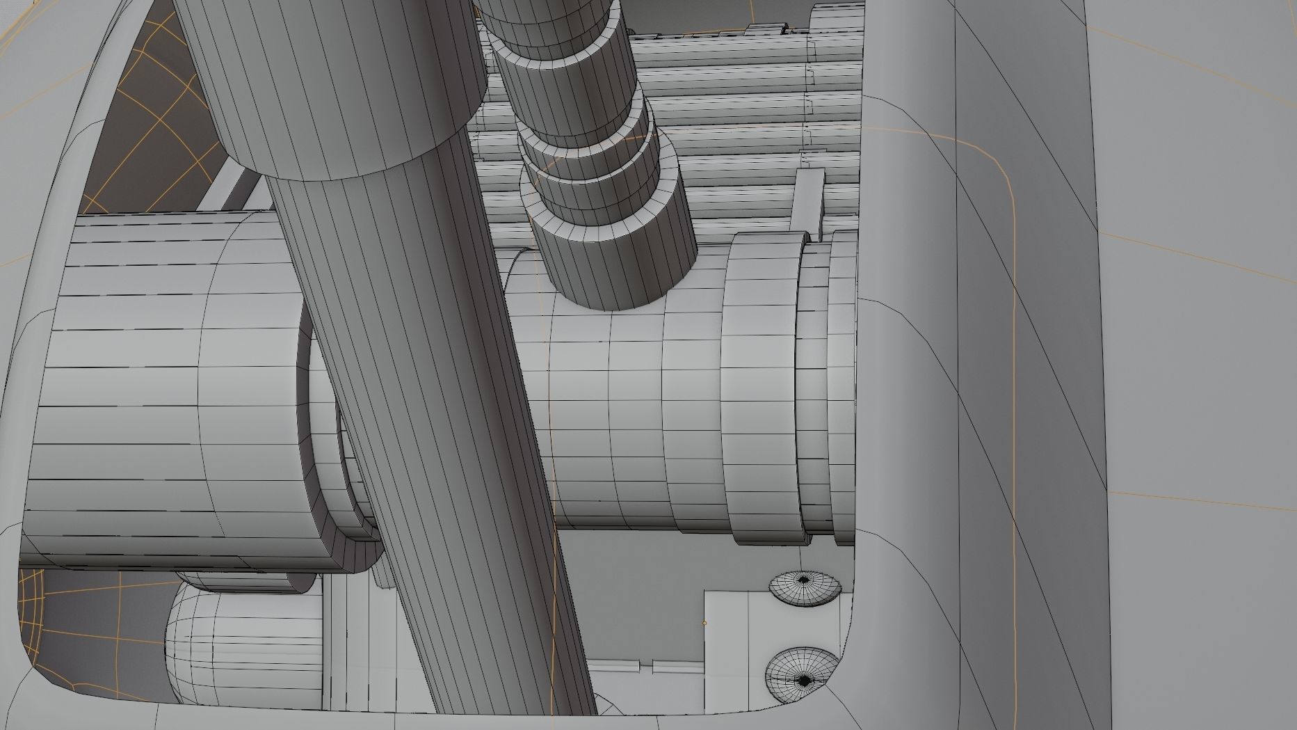 Dron sci fi Low-poly 3D model_7