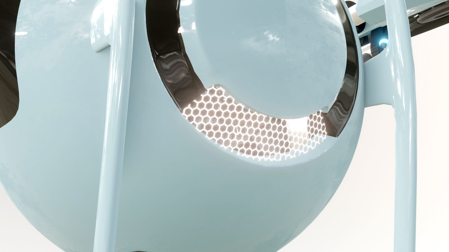 Dron sci fi Low-poly 3D model_1