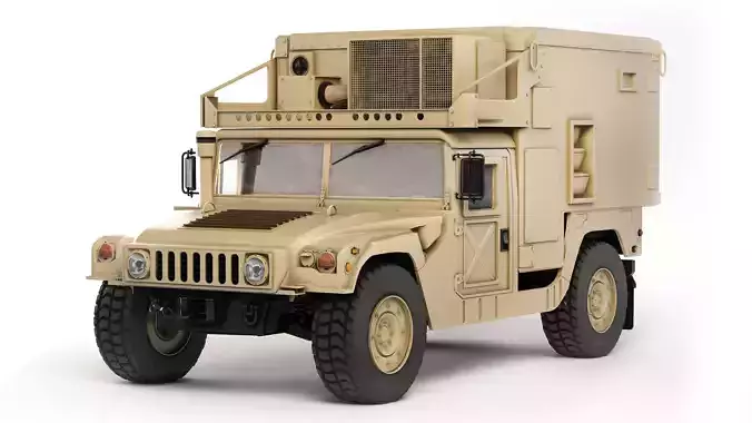Humvee Military M1113 Shelter 2005 3D model