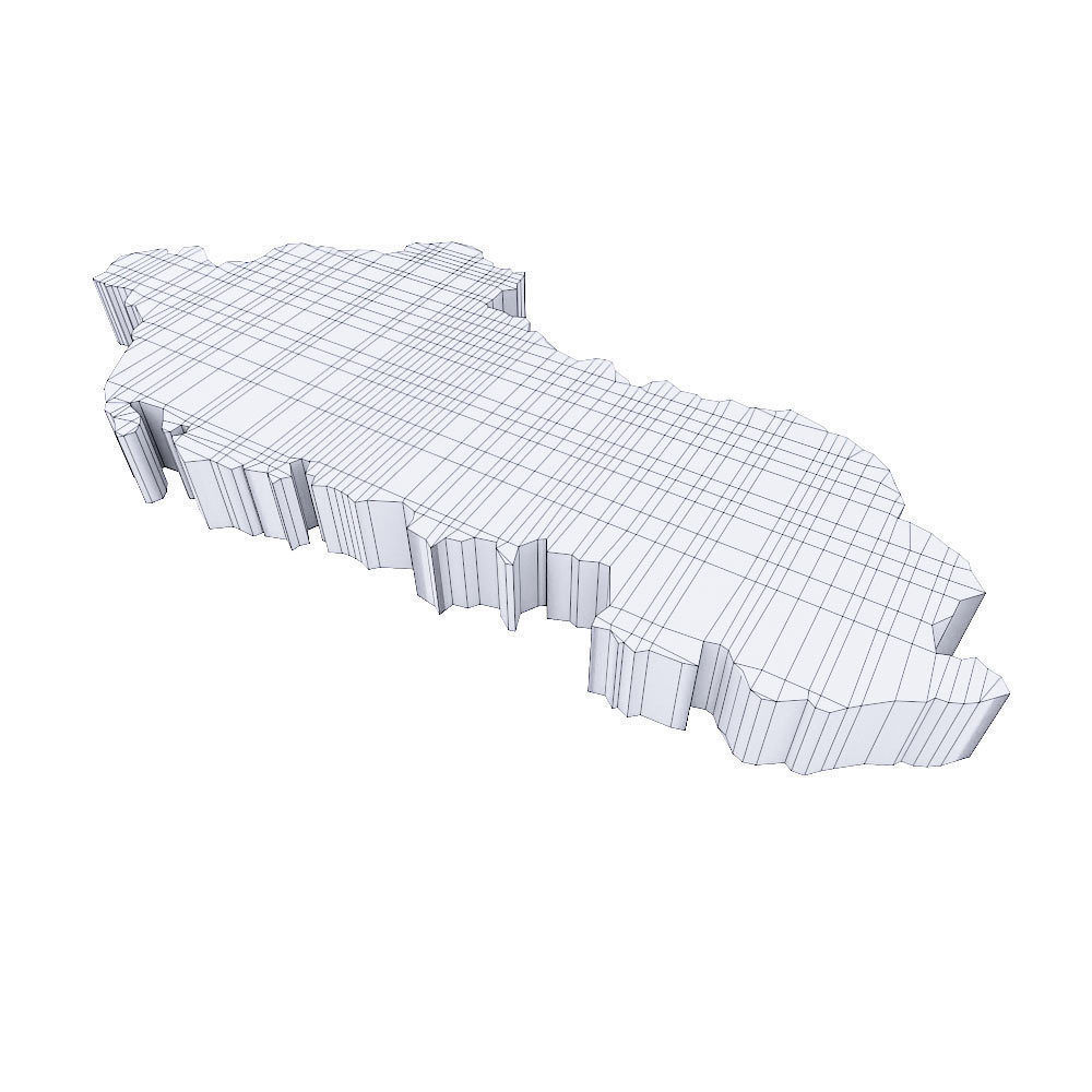 Albania map lowpoly 3d model  Low-poly 3D model_3