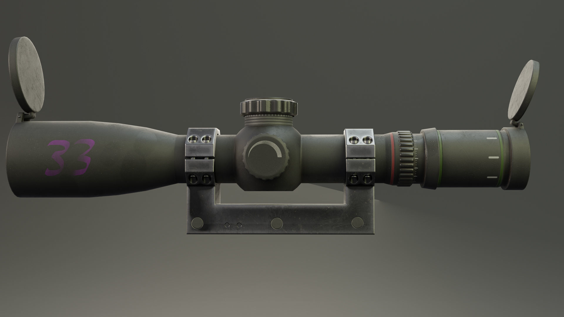 Rifle AS 50 Low-poly 3D model_17