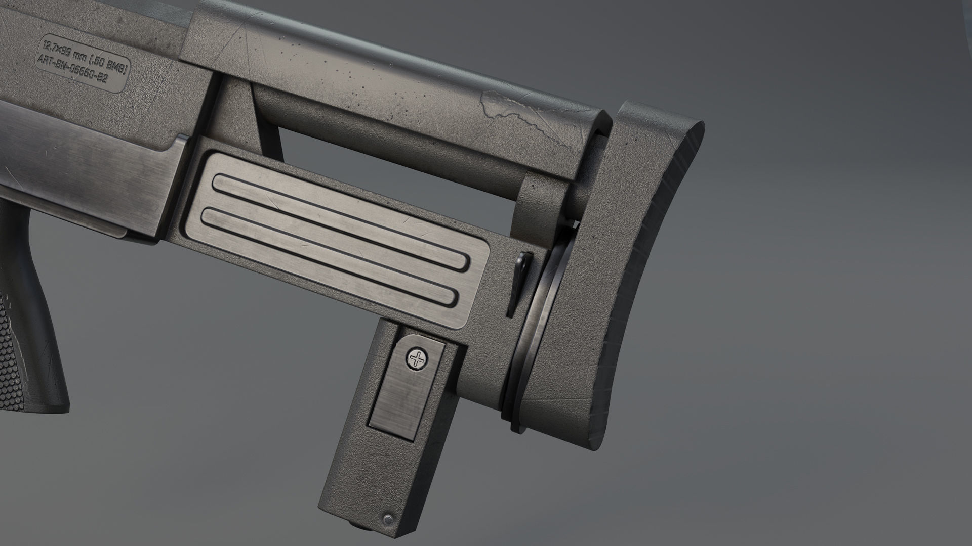 Rifle AS 50 Low-poly 3D model_25