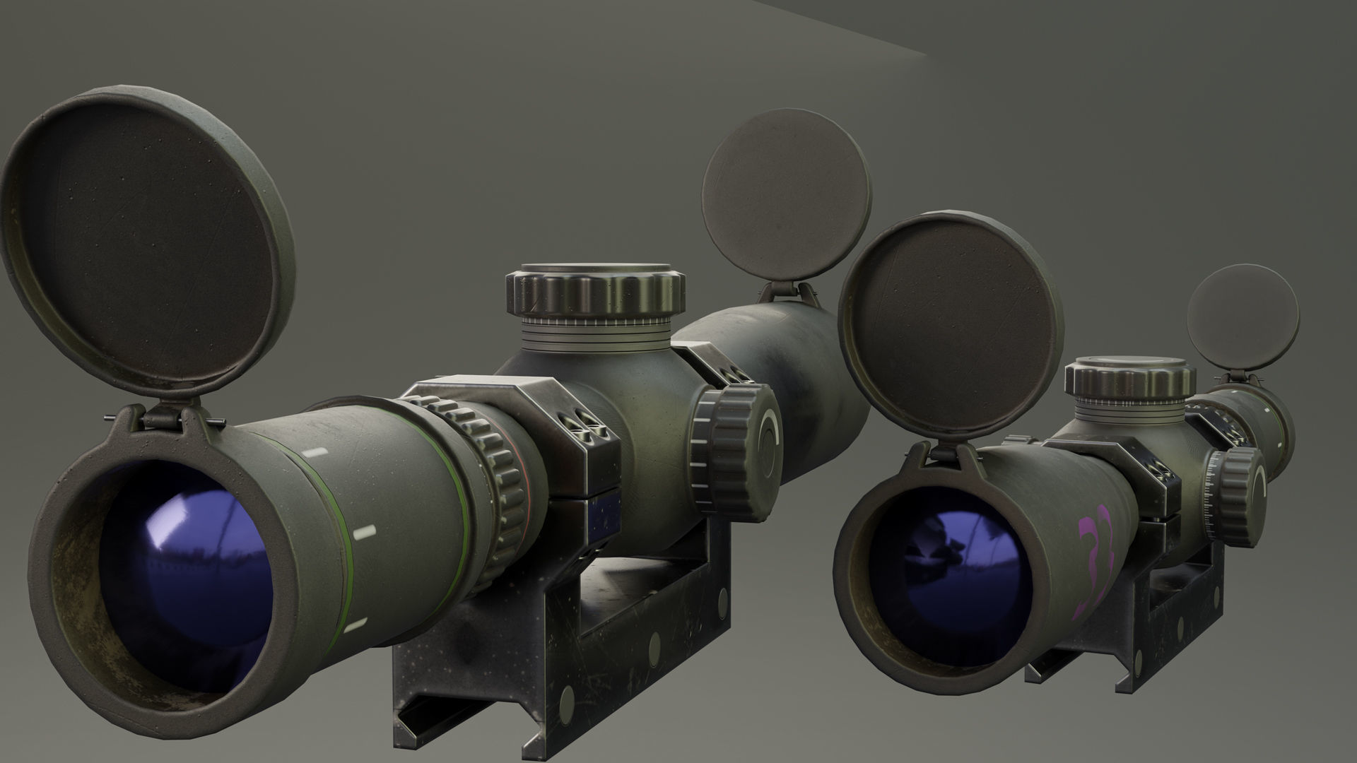 Rifle AS 50 Low-poly 3D model_19