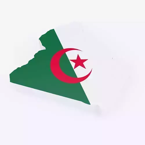 Algeria map 3d model 