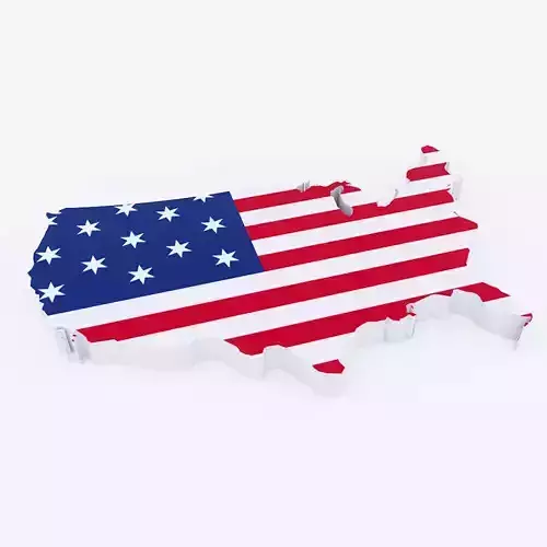 America map lowpoly 3d model 