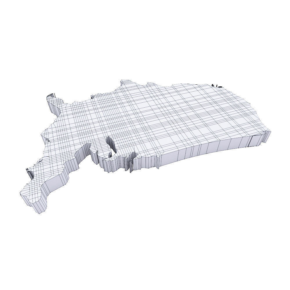 America map lowpoly 3d model  Low-poly 3D model_3