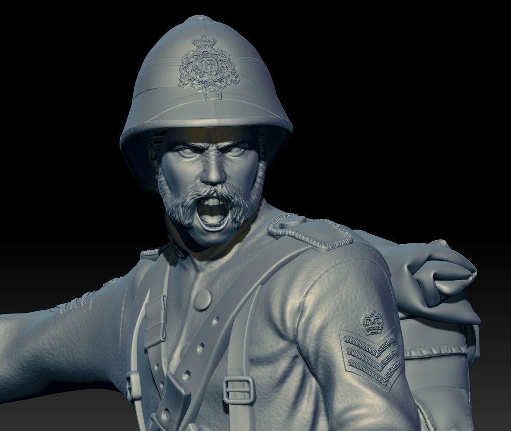 XIX CENTURY BRITISH SOLDIER 3D print model_9