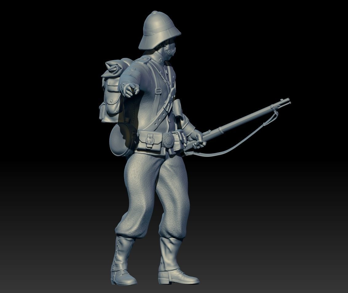 XIX CENTURY BRITISH SOLDIER 3D print model_7