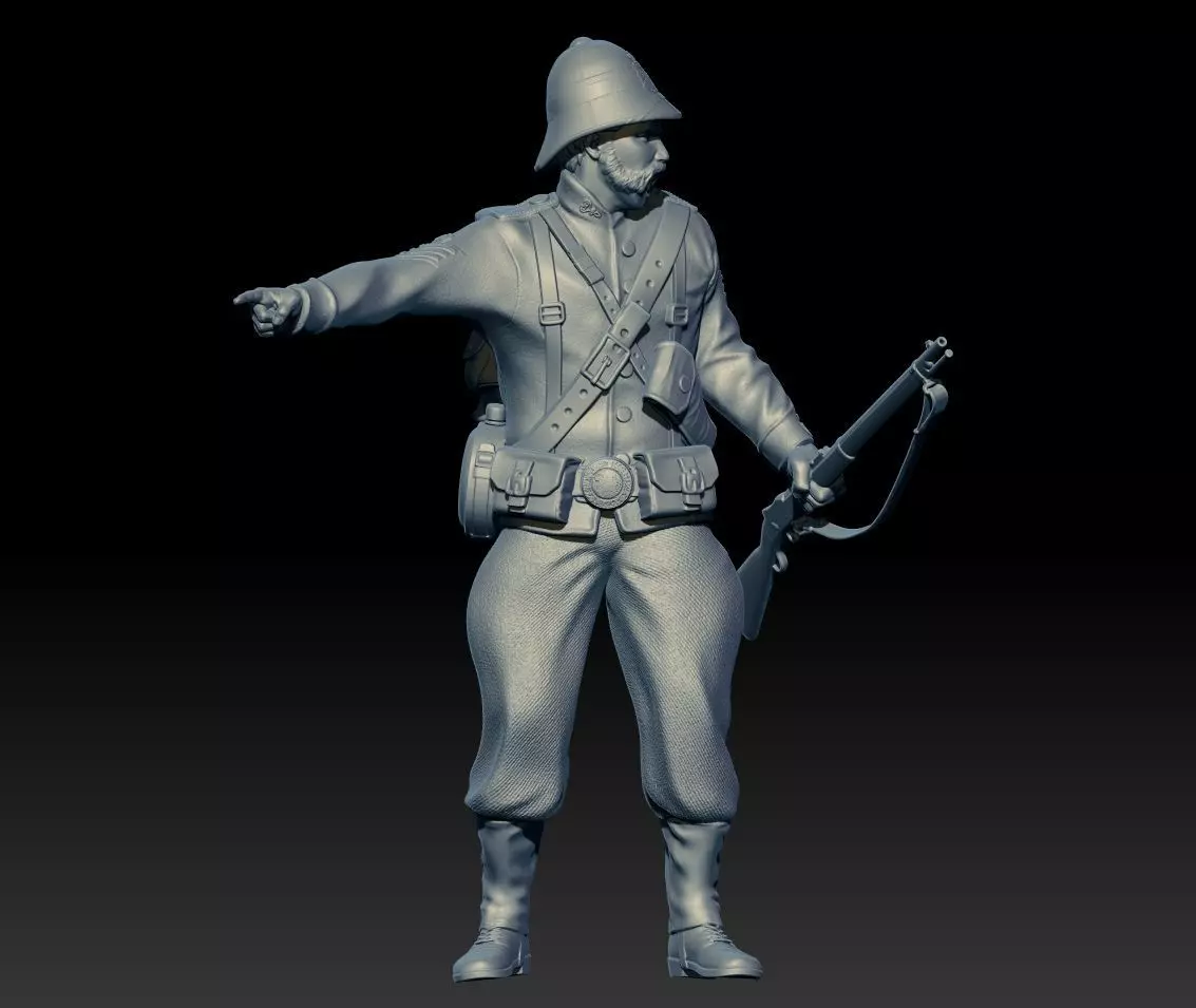 XIX CENTURY BRITISH SOLDIER 3D print model_0