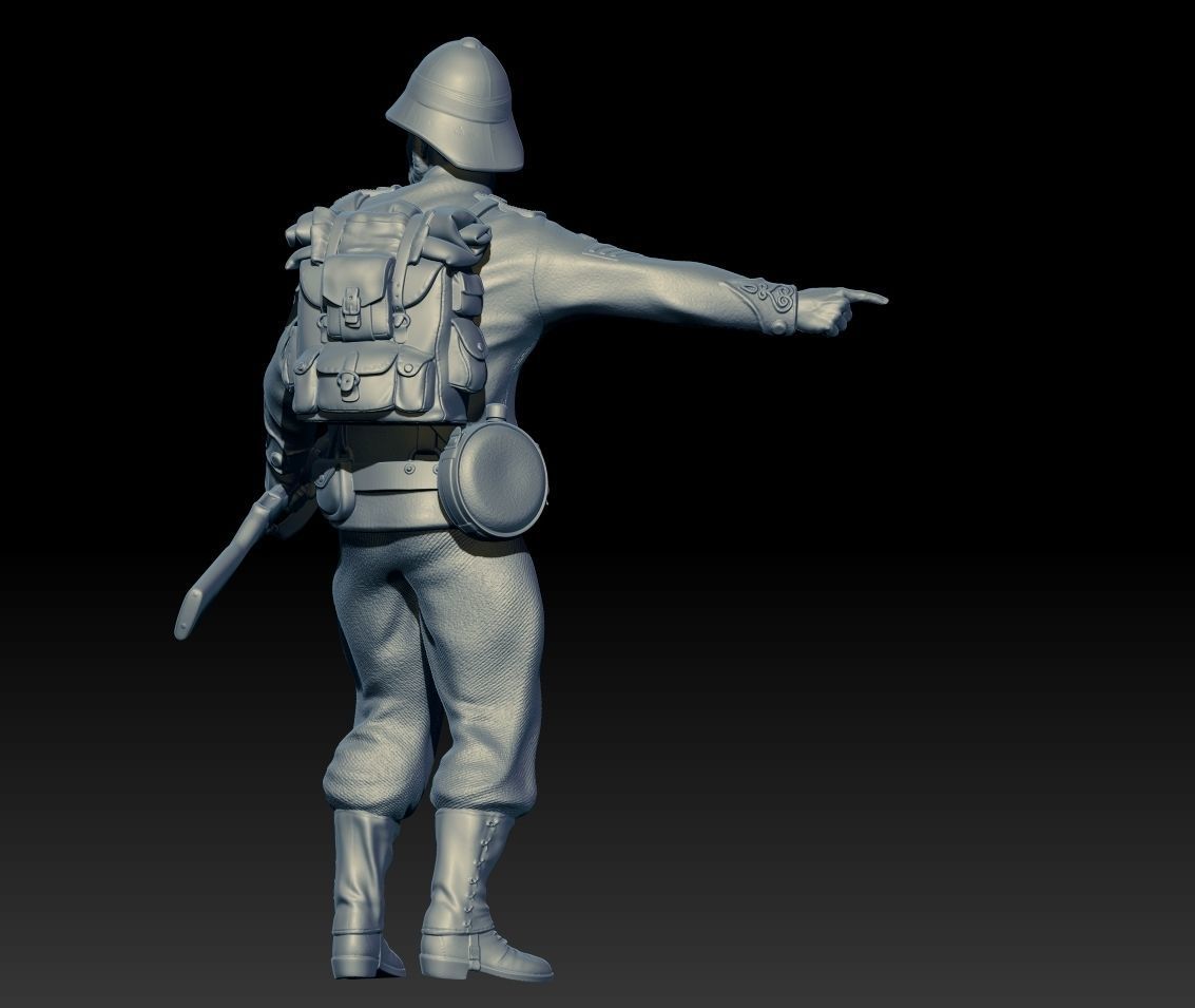 XIX CENTURY BRITISH SOLDIER 3D print model_5