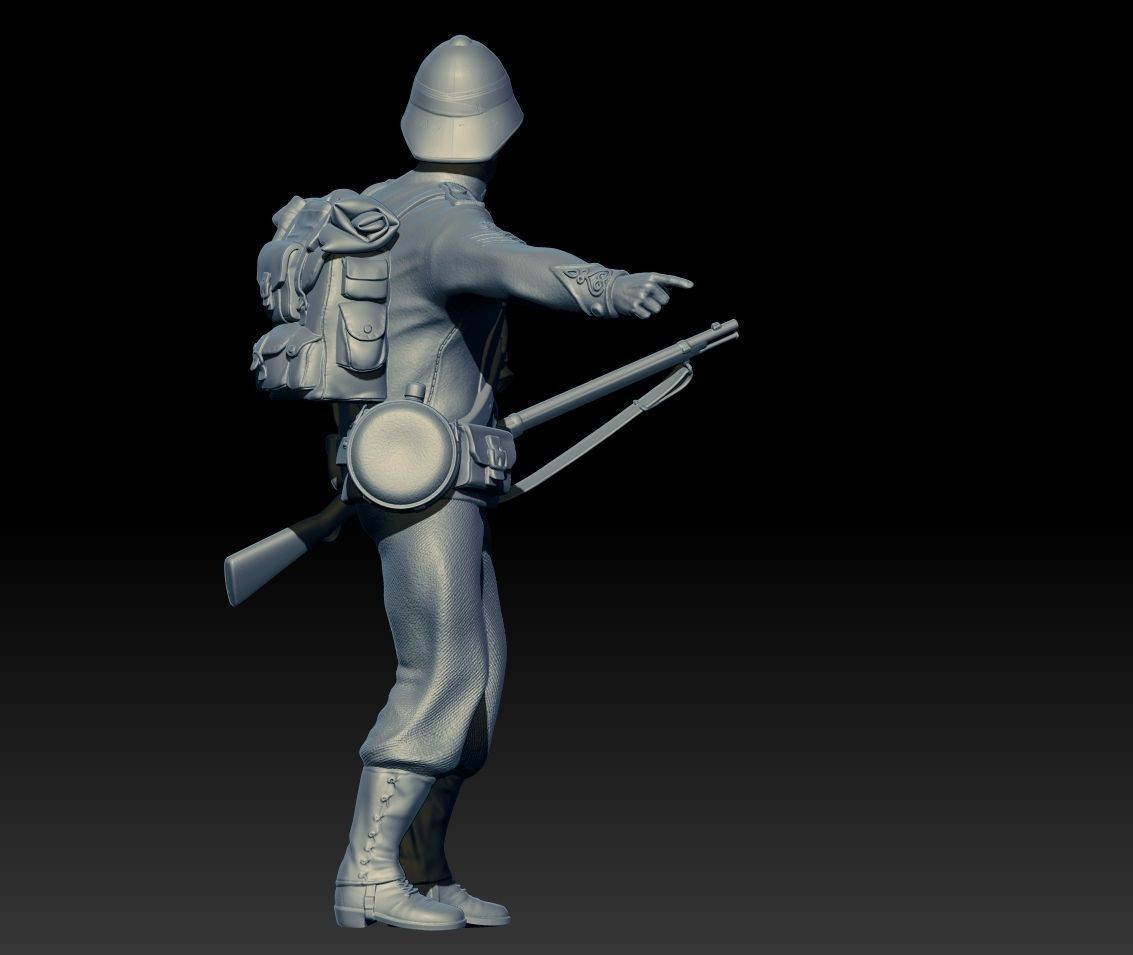 XIX CENTURY BRITISH SOLDIER 3D print model_6