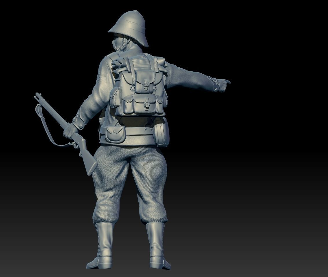 XIX CENTURY BRITISH SOLDIER 3D print model_4