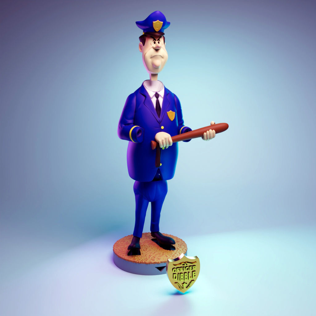 Officer Dibble - Top Cat Gang 3D print model_4