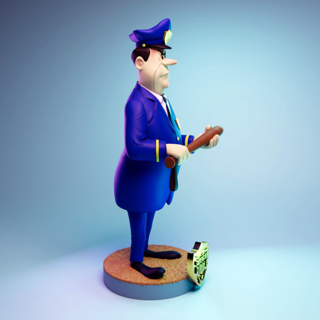 Officer Dibble - Top Cat Gang 3D print model_2