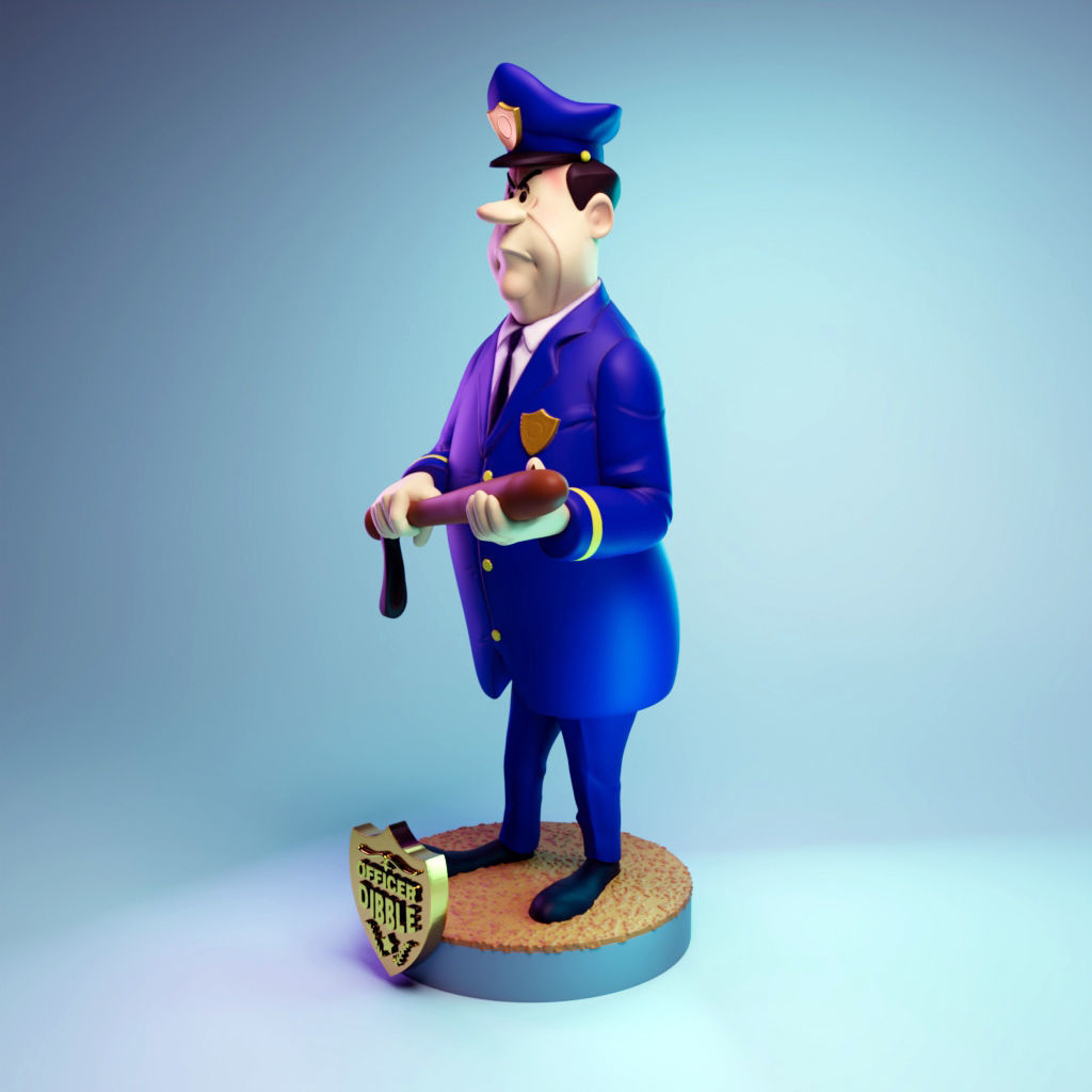 Officer Dibble - Top Cat Gang 3D print model_1
