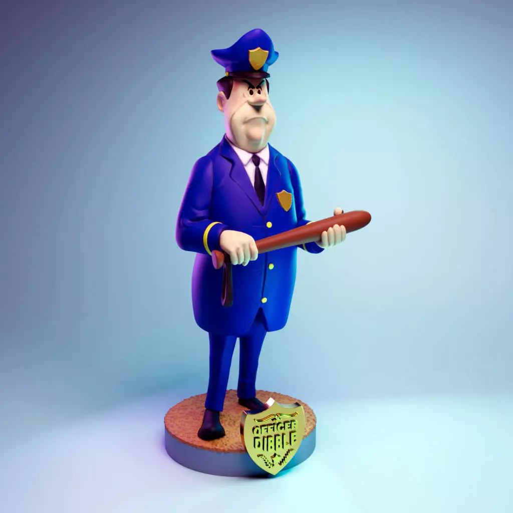 Officer Dibble - Top Cat Gang 3D print model_0