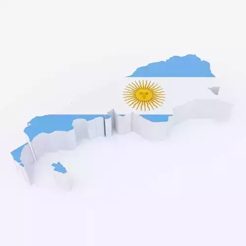 Argentina map 3d model 