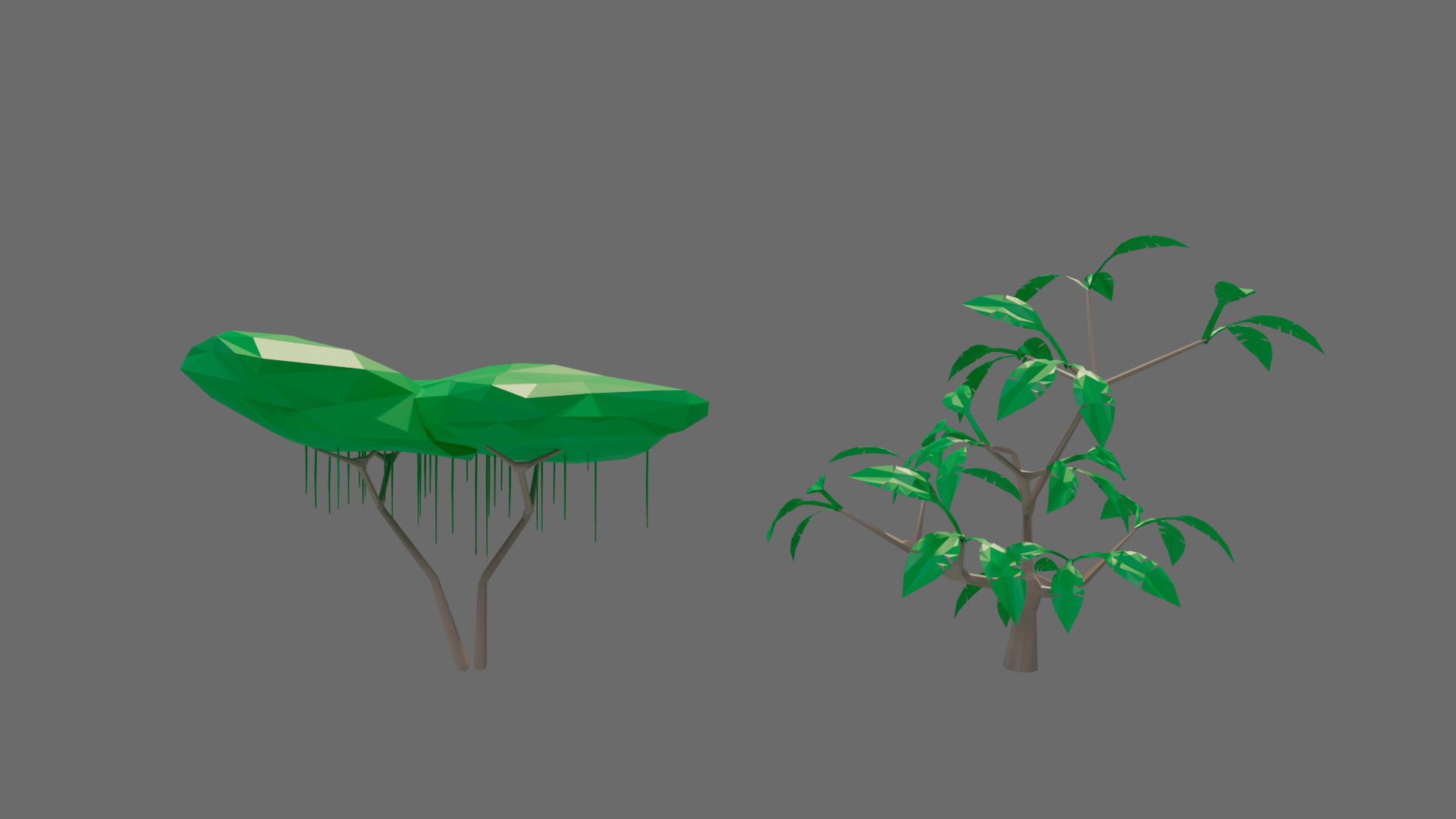 Cartoon vegetation Low-poly 3D model_40