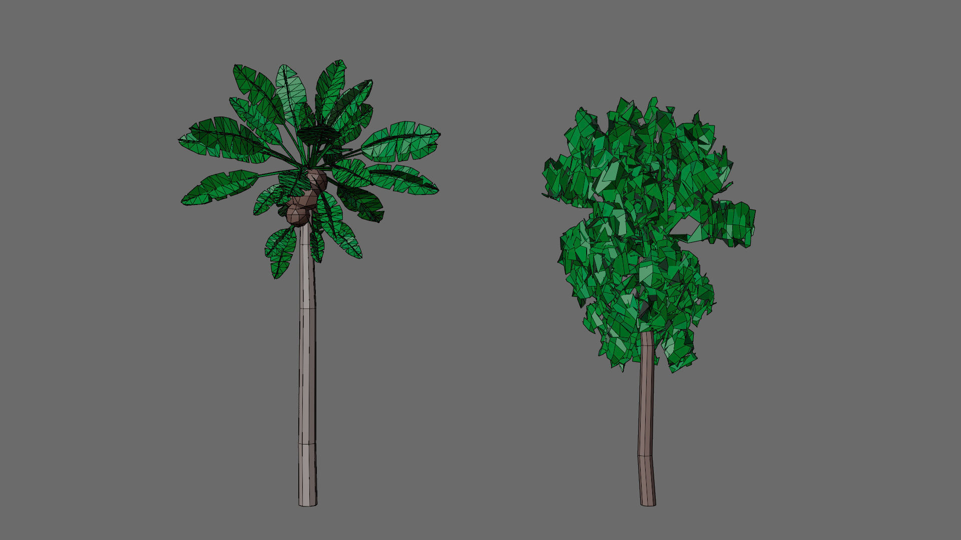Cartoon vegetation Low-poly 3D model_39