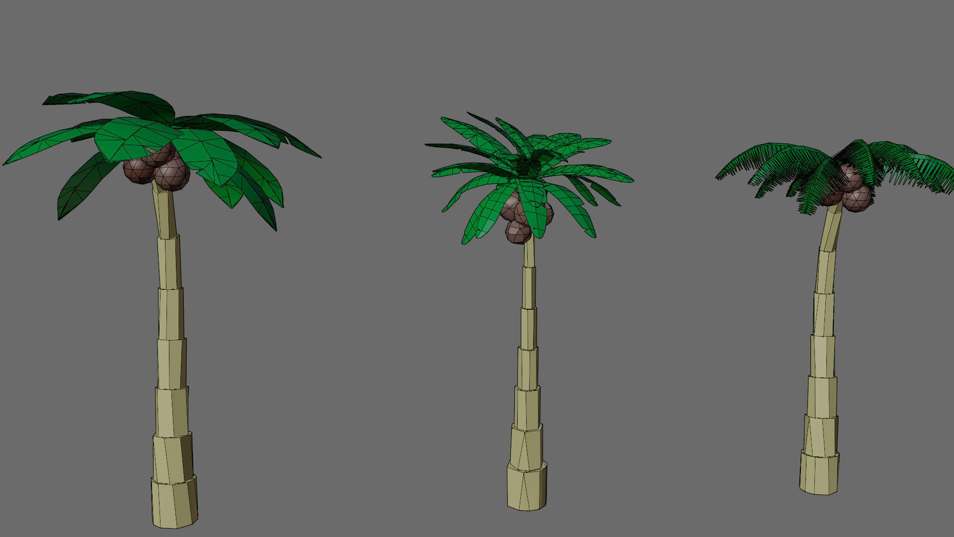 Cartoon vegetation Low-poly 3D model_47