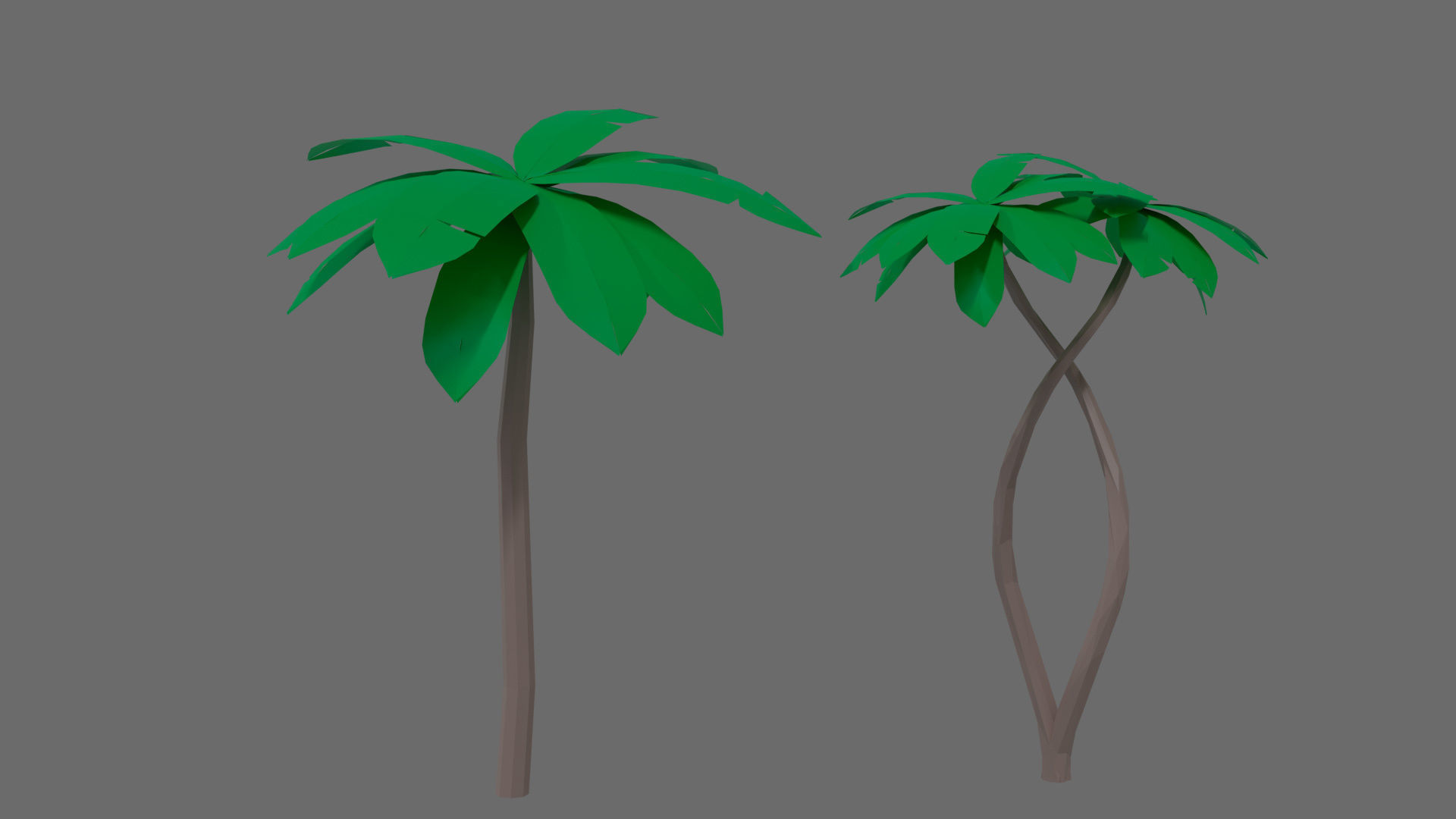 Cartoon vegetation Low-poly 3D model_50