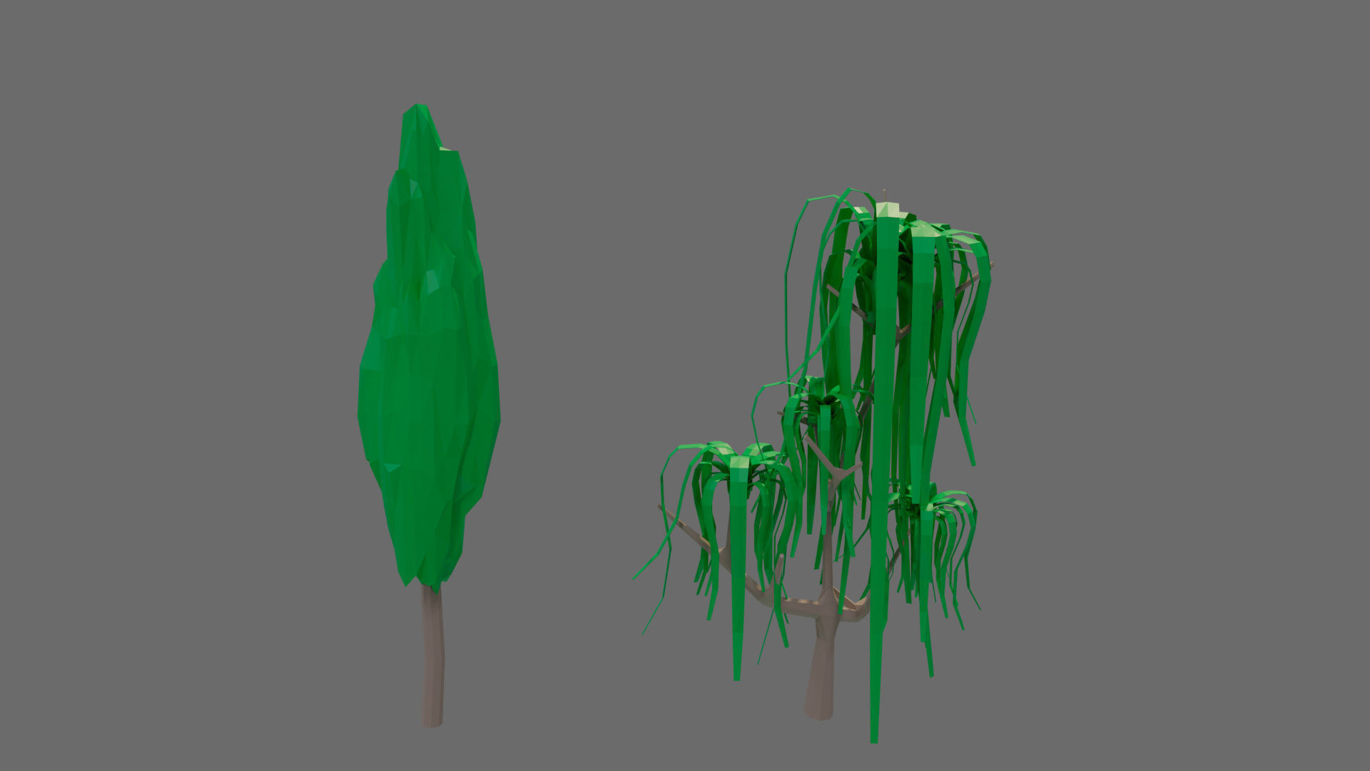 Cartoon vegetation Low-poly 3D model_28