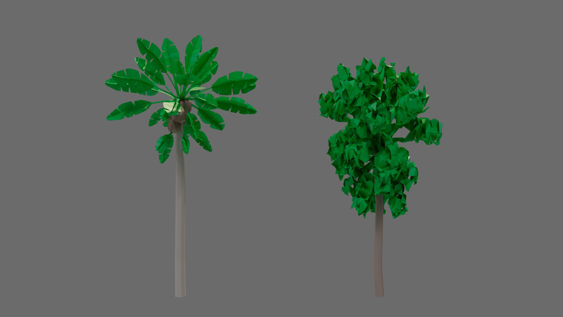 Cartoon vegetation Low-poly 3D model_38