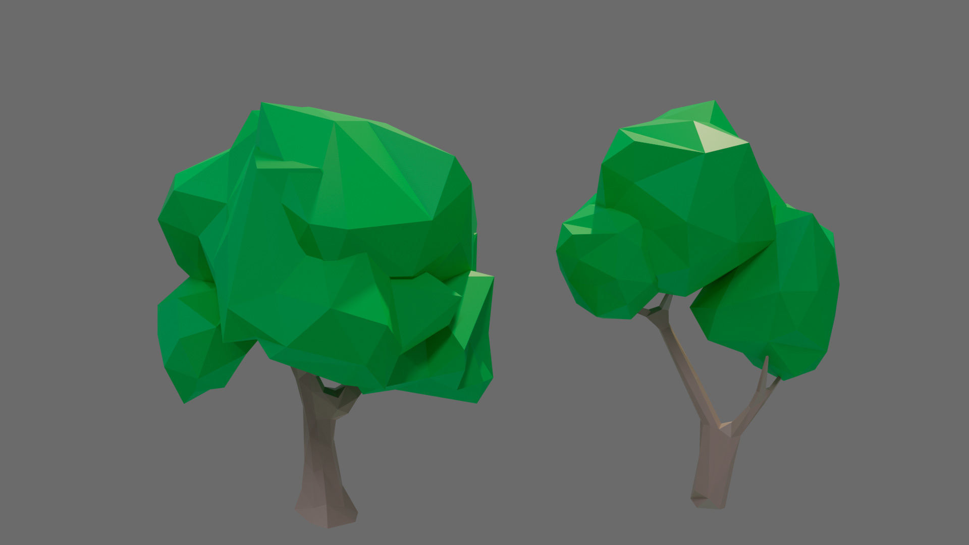 Cartoon vegetation Low-poly 3D model_26