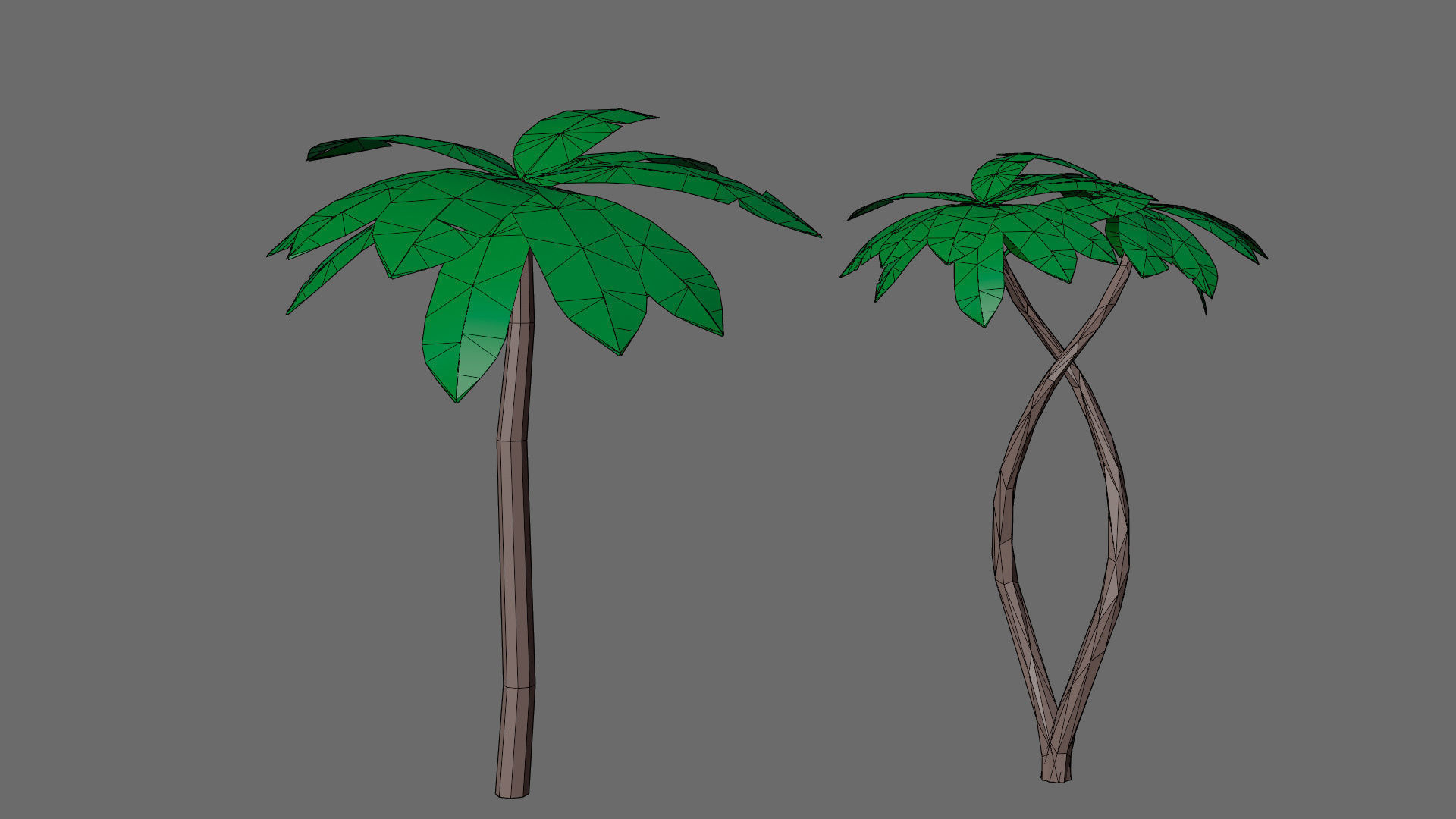 Cartoon vegetation Low-poly 3D model_51