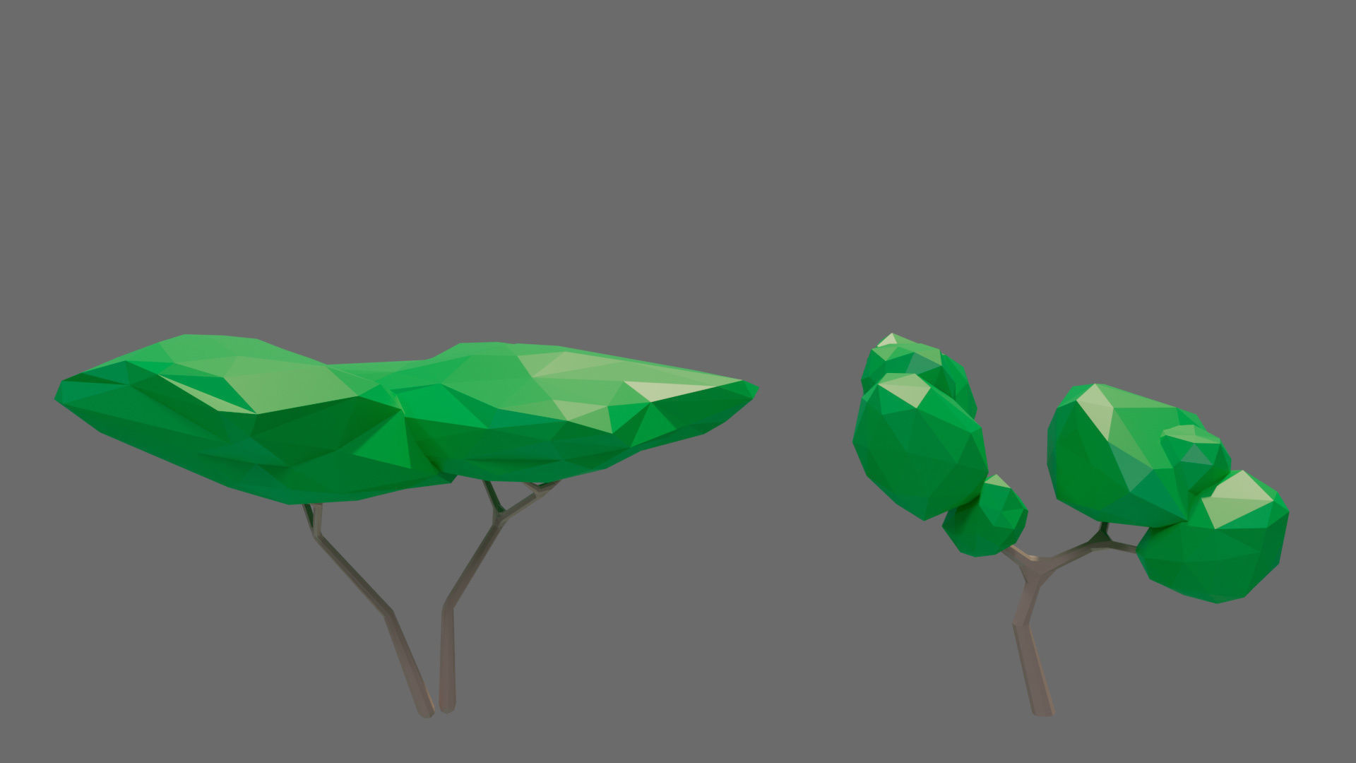 Cartoon vegetation Low-poly 3D model_30