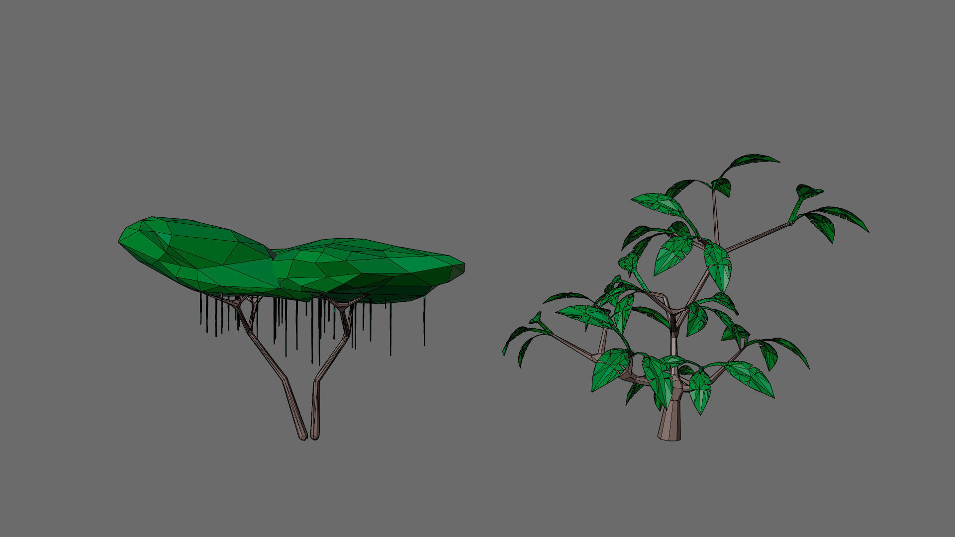Cartoon vegetation Low-poly 3D model_41