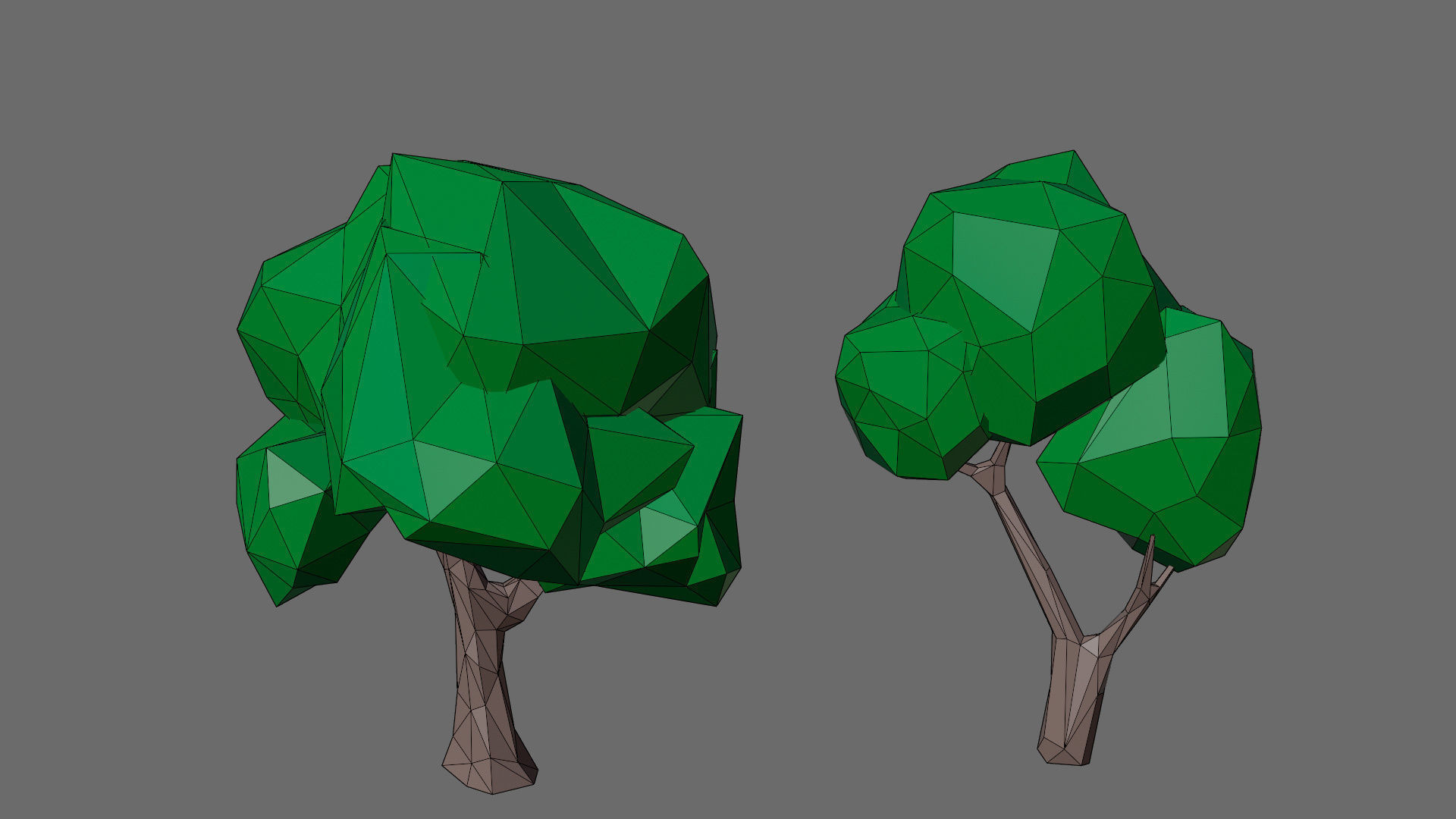 Cartoon vegetation Low-poly 3D model_27