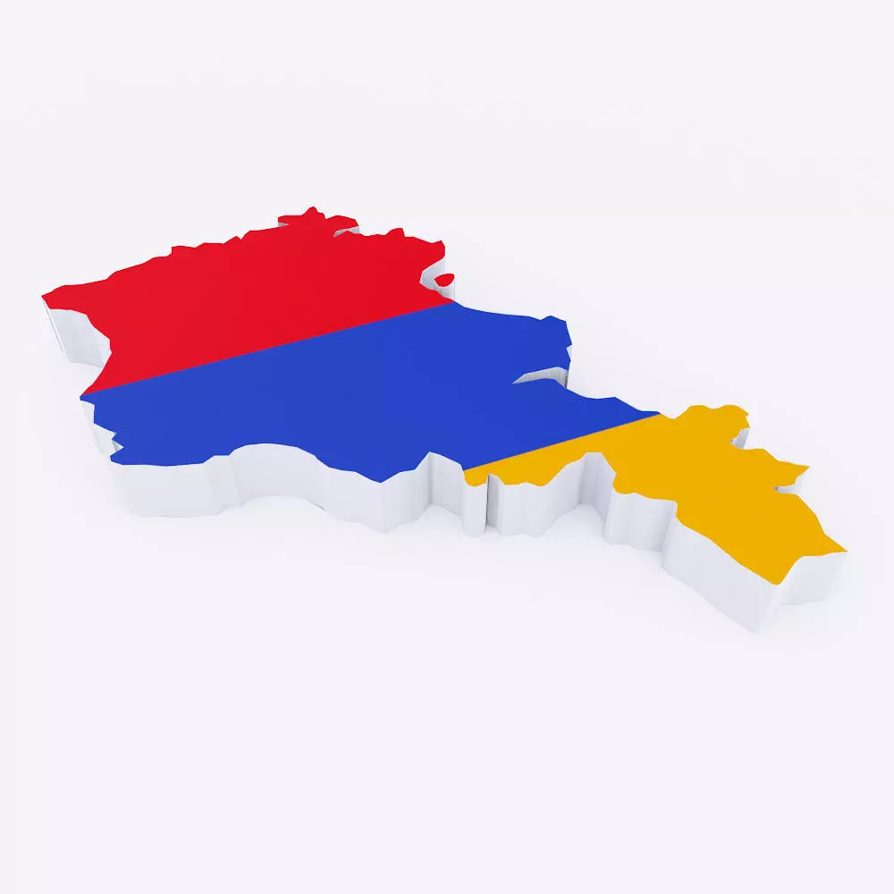 Armenia map  3d model  Low-poly 3D model_0