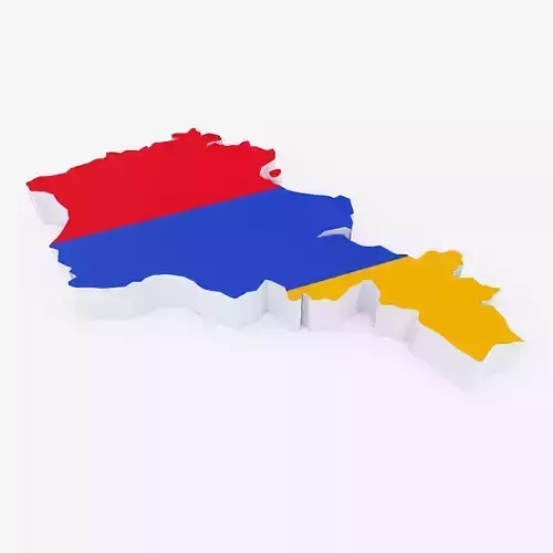 Armenia map  3d model 