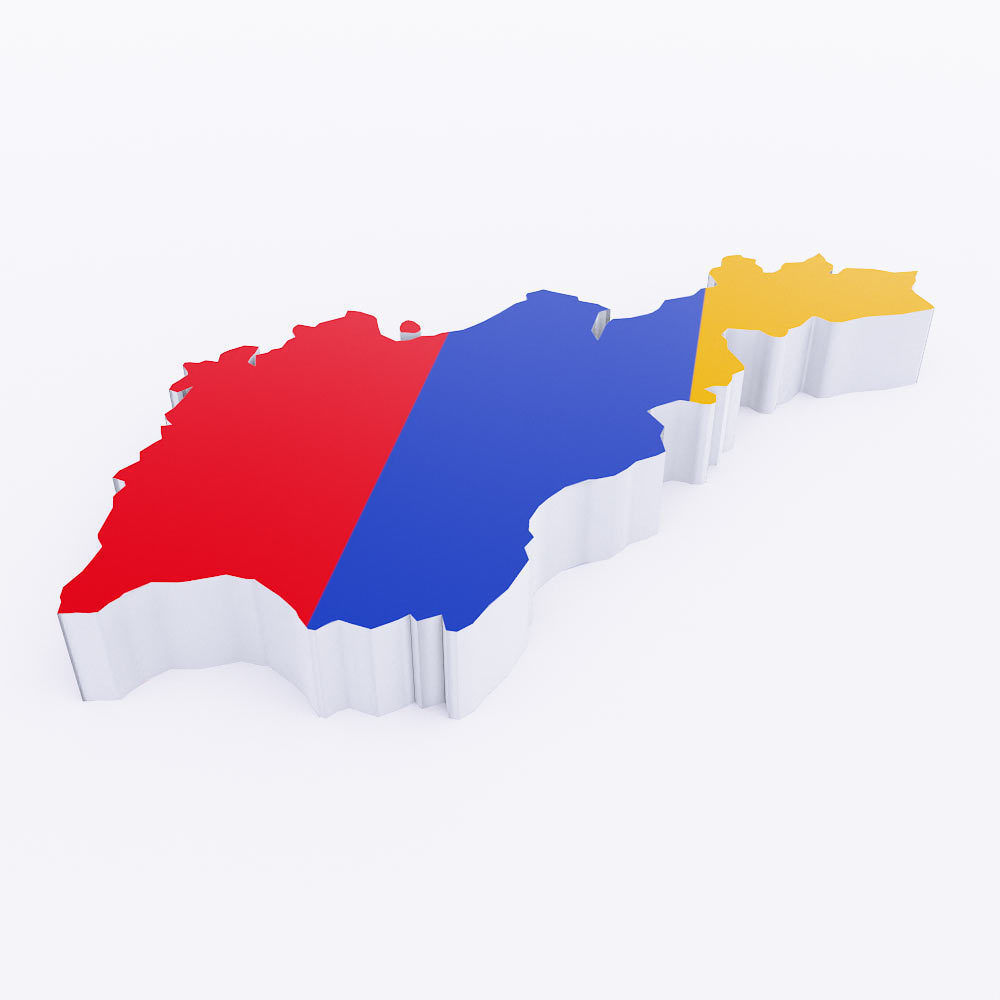 Armenia map  3d model  Low-poly 3D model_1