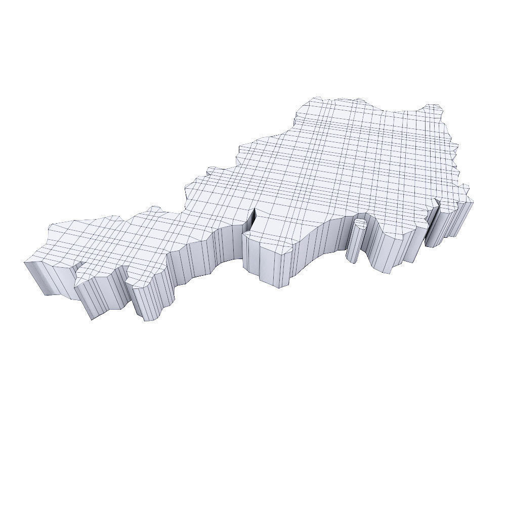 Armenia map  3d model  Low-poly 3D model_4