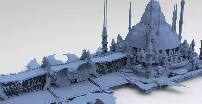 Persian Sci-Fi Palace 3 3D model