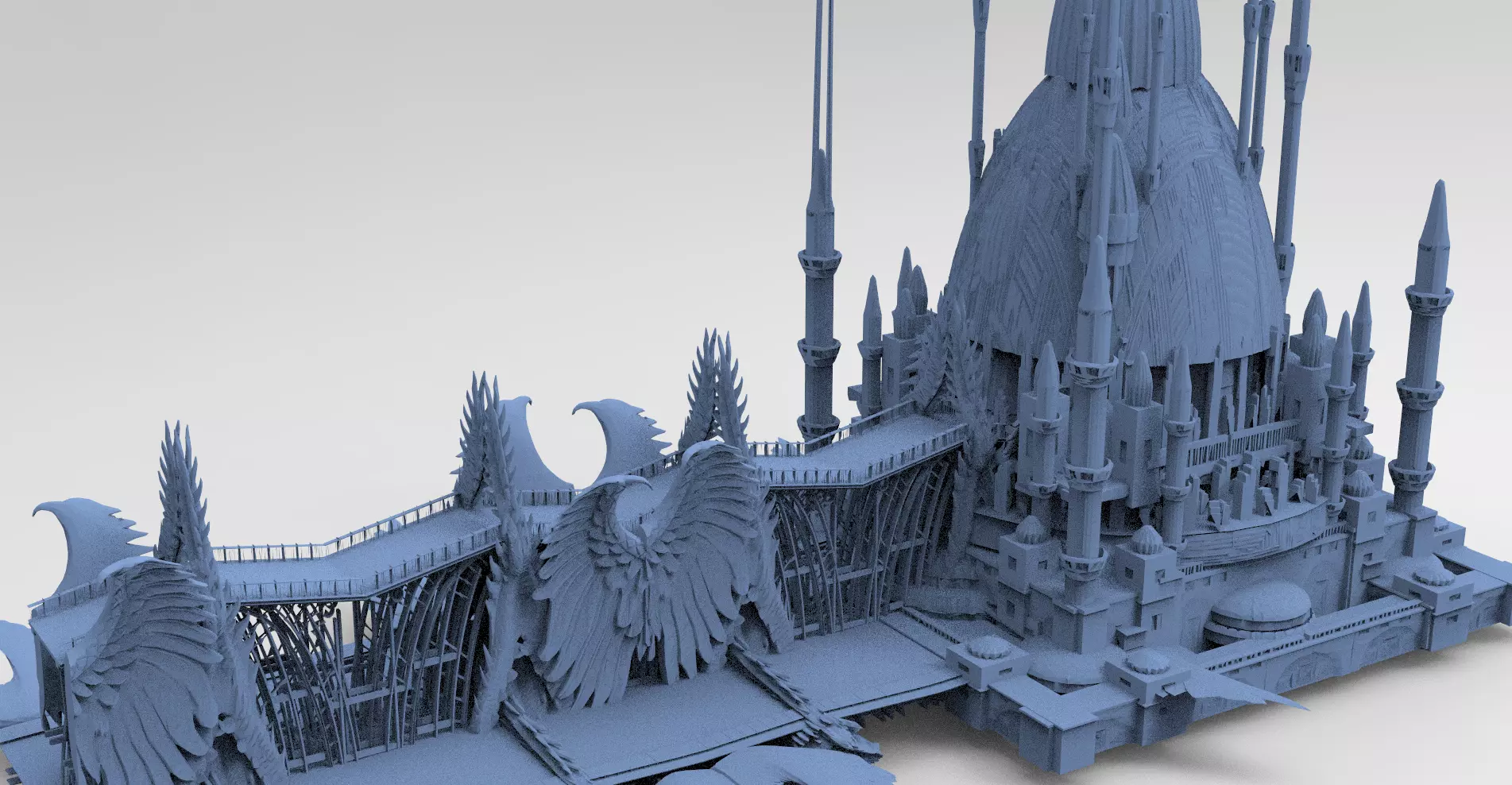 Persian Sci-Fi Palace 4  3D model_0