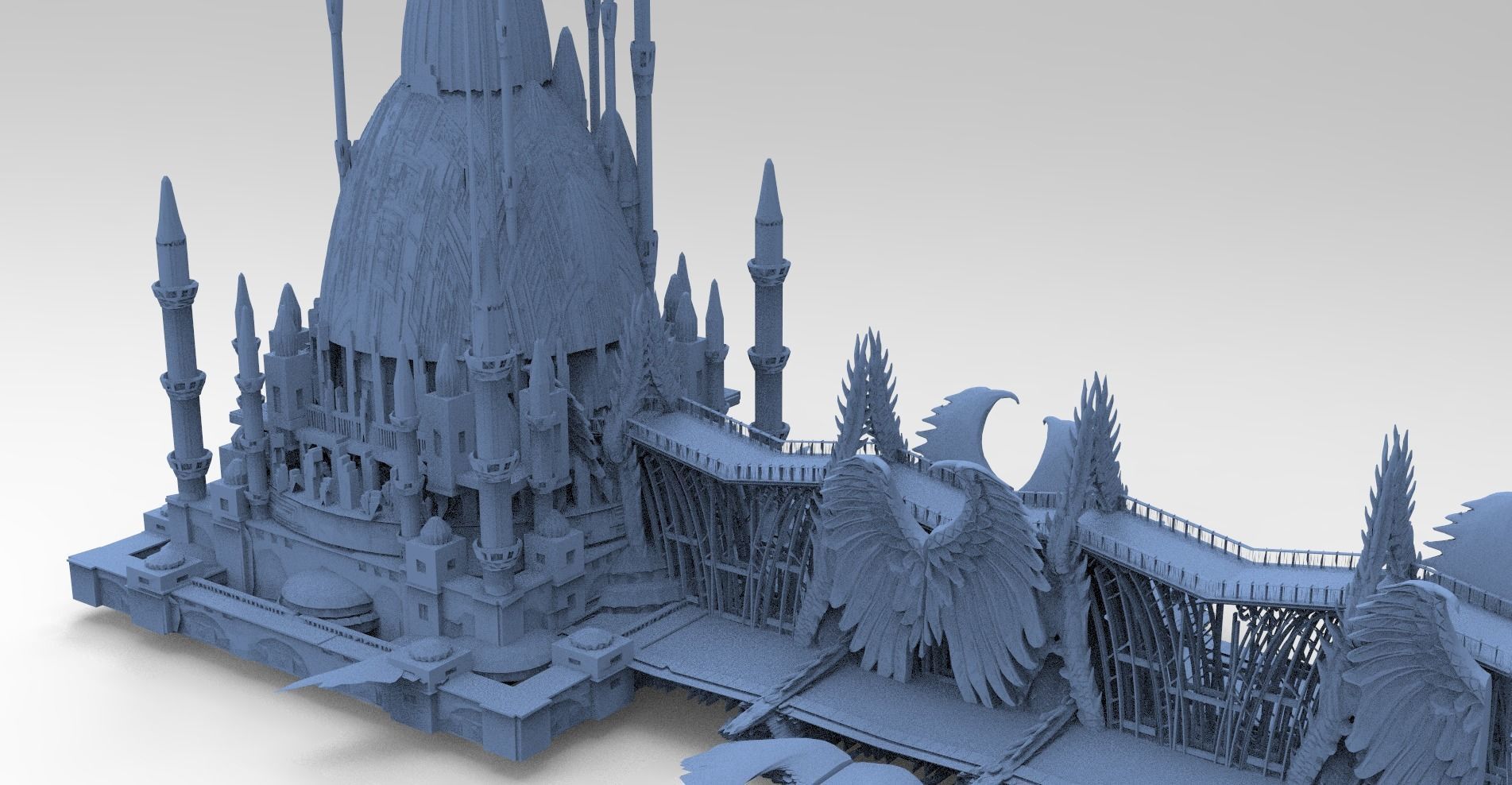 Persian Sci-Fi Palace 5 3D model_1